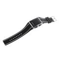 Womens Digital Sport Strap Wristwatch-black White Line