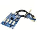 Expansion Kit Pci-e X1 to 4pci-e Sata Usb Riser Card for Btc Mining