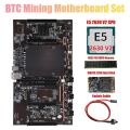 X79 H61 Btc Mining Motherboard with E5 2630 V2 Cpu+ Ram+ Ssd+ Cable