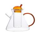 High Borosilicate Glass Retro Teapot Amber Coffee Pot