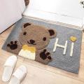 Frog and Bear Flocking Bath Mat Bath Rug for Bathtub Shower Room B