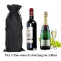 10pcs Jute Burlap Wine Bags, for Blind Taste Halloween Party Holiday