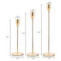 Gold Candle Holders Set Of 3 for Taper Candles,for Wedding,party