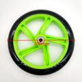 4 Pieces Scooter Wheel 200 Mm Pu Material Wheel,transparent Black