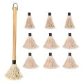 1pack Basting Mop with 9 Extra Replacement Heads,for Grilling Cooking