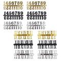 12pcs Diy Clock Numerals Kit Arabic Number and Roman Number