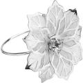 12 Pcs 3d Floral Metal Napkin Rings Holder Dinner Wedding Towel Ring