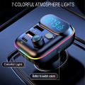 T70 Car Bluetooth 5.0 Fm Transmitter Pd 20w Type-c Dual Usb Charger