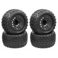 4pcs 130mm 1/10 Monster Truck Rubber Tire Tyre 12mm Wheel Hex