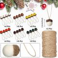24 Pieces Felt Acorn Ornaments Balls Wool Felt Acorns with Rope (a)