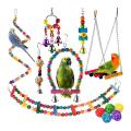 12pcs Bird Toys Cage Toys Hammock Swing for Parakeets Cockatiels