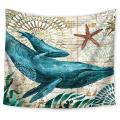 51x60inch Sea Whale Tapestry Bohemian Tapestry Wall Decor Table Cloth