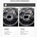 Real Carbon Fiber Steering Wheel Cover Frame Trim Air Bag Lid Cover