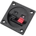 Red Black Push In Type Square Design Speaker Terminal Plate 2position