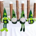 4pcs Gnome Plush Doll St. Patrick's Day Faceless Green Clover Decor