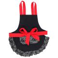 Black Lace Flirty Apron with Pocket, Cooking Pinup Aprons for Women