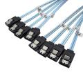 Sas Cable Sata Cable High Speed 6gbps 4 Ports for Server 0.5 Meter