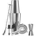 Cocktail Shaker Set,with Strainer, 6-piece Stainless Steel Bar Set