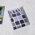 Black+white+gray Fabric Shower with 12 Hooks Bath Curtains 200x200cm