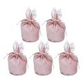 5 Pcs Candy Gift Bags Bunny Ear, Rabbit Snack Party Bags (pink)