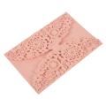 60pcs/set Carved Butterflies Invitation Card for Wedding: Pink