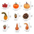 266 Pcs Fall Decor ,artificial Maple Leaves,pumpkin,acorns,pine Cones
