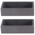 2 Pieces 1 Kg Graphite Ingot Mold Crucible Mould for Melting Casting