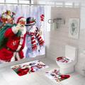 Merry Christmas Santa Bathroom Rug Set Bathroom Mat Festival Decor