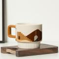 Big Handle Japanese Ceramic Coffee Mug for Coffee Tea Water Mug B