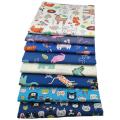 8 Pcs Cotton Cartoon Print Fabric for Patchwork Sewing Crafting