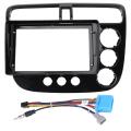 9inch 2 Din Car Stereo Fascia Panel with Power Cord for Honda Civic