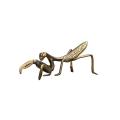 Copper Mantis Miniature Tea Pet Antique Insect Figurine Desk Decor