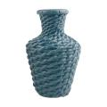 Imitation Rattan Plastic Vases for Home Decor Ornaments(blue)