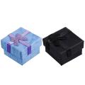24 Pcs Ring Earring Jewelry Display Gift Box Bowknot Square Purple