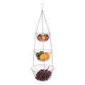 3 Tier Fruit, Vegetable Kitchen Storage Basket Hanging Basket(copper)