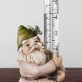 Resin Gnome Rain Gauges Outdoor Gnome Figurine Dwarf Sculptures