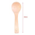 Household Kitchen Wood Round Head Rice Scoop Soup Ladle Spoon 7.5" Long
