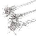 60pcs 15/20/25cm Stainless Steel Wire Leader for Pike Fishing Silver