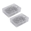 100 Pack Metal Curtain Hooks Drapery Hook Pins with Clear Box