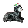 Resin Crafts with Christmas Ball Hat Dog Ornaments C