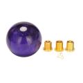 Acrylic Shift Knobs with 3 Adapter for Manual Car Purple