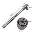 2pcs Universal Socket Magic Wrench 10-19 Mm with 3/8 Ratchet Wrench