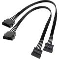 Molex Ide 4 Pin Male to 15 Pin Female Sata Power Converter,2 Pack