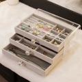 Drawer Type Plastic Jewelry Storage Box Transparent Ring Storage Box