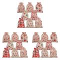 48pcs Christmas Drawstring Gift Bags Burlap, Gift for Candy Wrapper