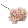 Artificial Hydrangea Flower 5 Big Heads Bouquet Pink