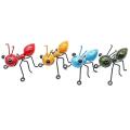 4pc Colorful Metal Ant Wall Decor, Art Wall Sculptures for Outdoor