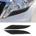 Car Headlights Eyebrow Trim for Toyota Land Cruiser Prado 2010-2018