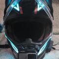 4pcs Motorcycle Led Night Light Riding Signal Helmet 3 Mode(ice Blue)