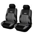 4 Pcs Full Black Car Seat Cover with Letter Embroidery Front Seat